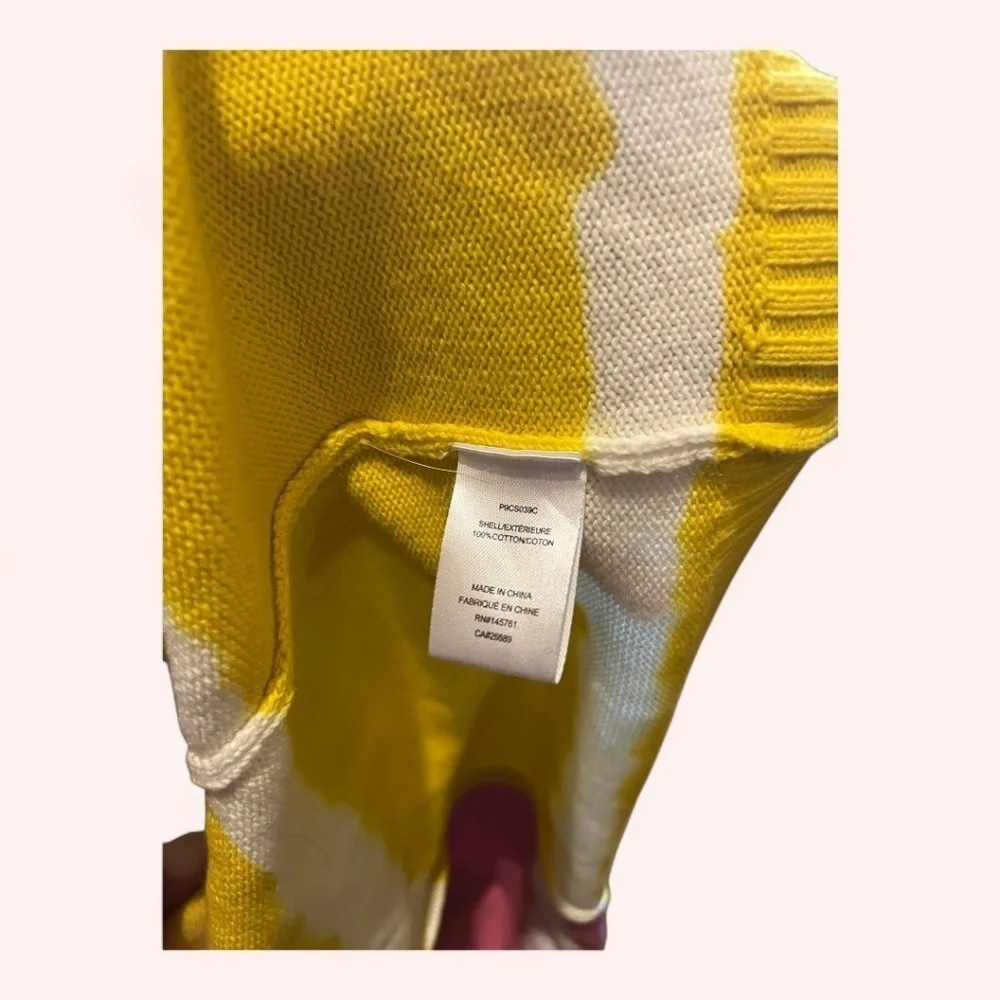 Parker Tie Dye Pink Yellow Jorja Asymmetrical Striped Sweater Preloved Size XL